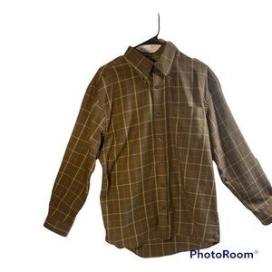 Van Heusen Green  Button Down Long Sleeve Dress Shirt Men’s Size Medium CA-0003